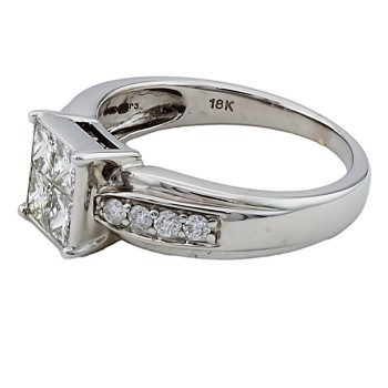 18ct white gold Diamond 1.00cts Ring size N